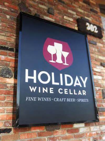 Holiday Wine Cellar wall sign